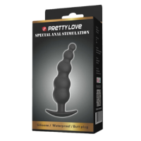 BLACK SILICONE BUTT PLUG (BUBBLES) BLACK SILICONE BUTT PLUG (BUBBLES)